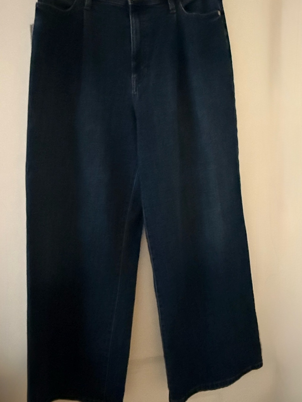 Dark Blue Wide-Leg Pants